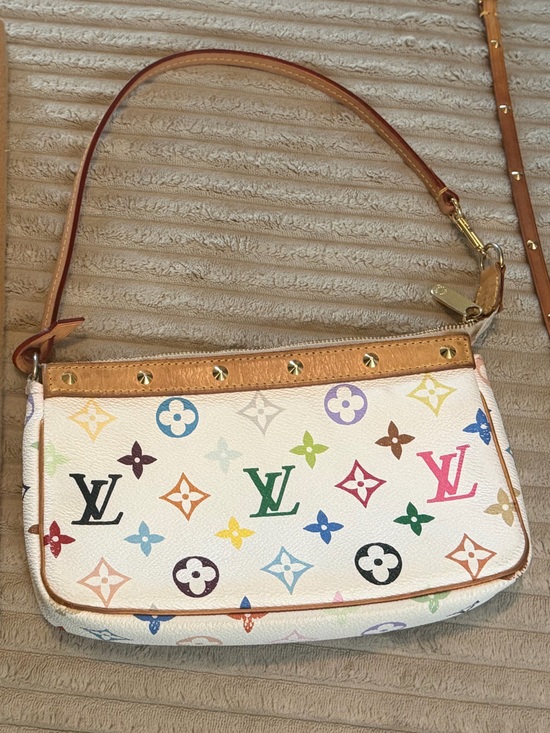 Louis Vuitton Handbags - Louis Vuitton White Multicolore pochette Murakami
